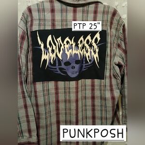 UPCYCLED UNISEX LOVELESS GRAPHIC ON FLANNEL